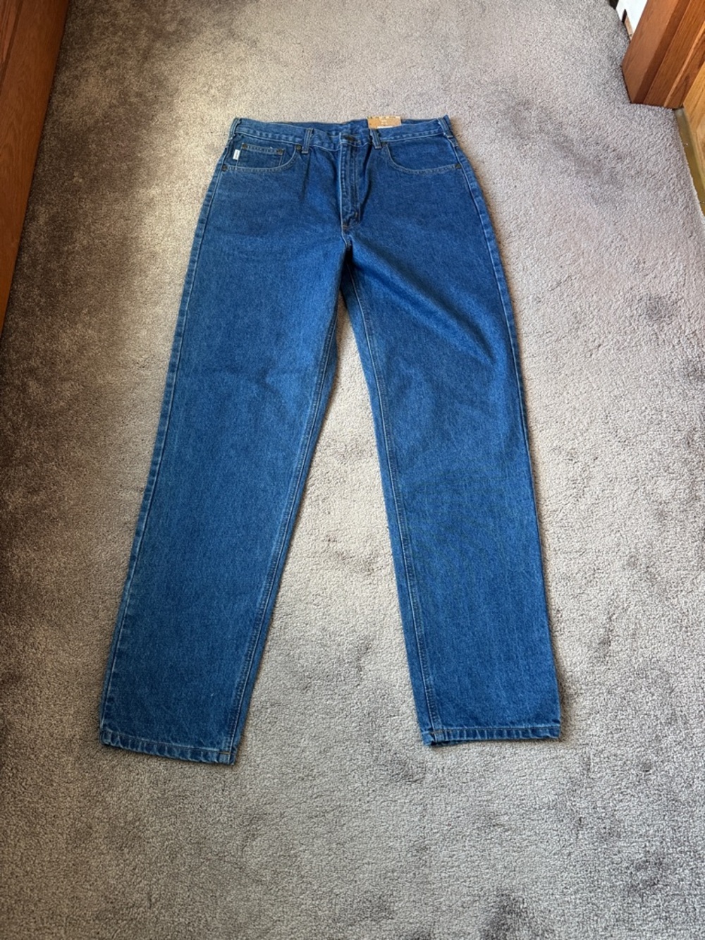 Carhartt Relaxed Fit Tapered Leg Jeans Blue NWT SIZE 36x34 Durable Denim